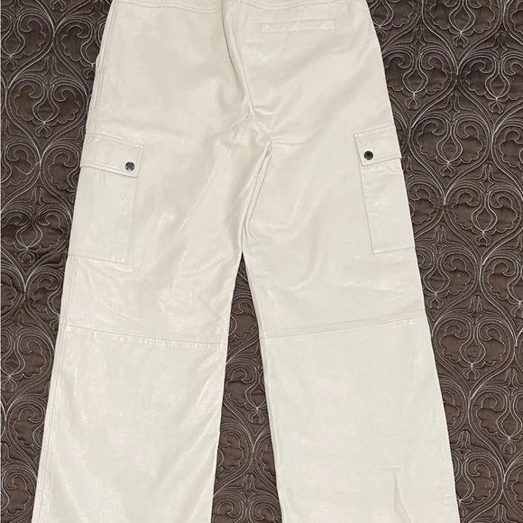 Bod & Christensen Patricia Leather Pants - cream - Sz 6 - Picture 4 of 10